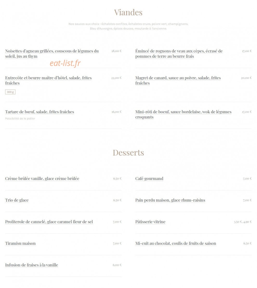 Cajou Caffé — carte page 3