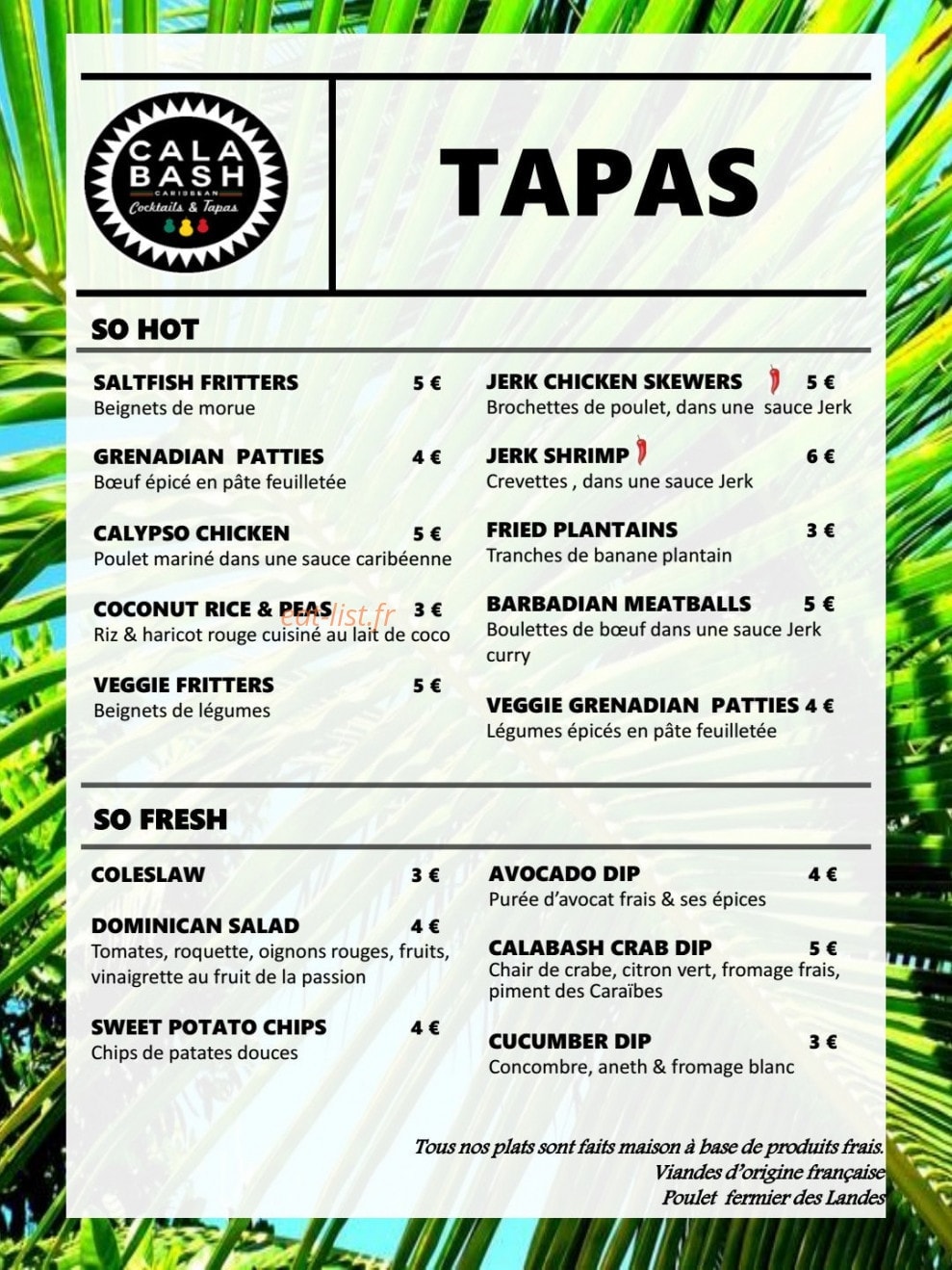 Calabash — carte page 1