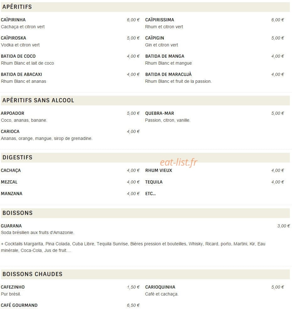 Carioca — carte page 4
