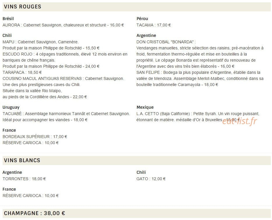Carioca — carte page 6