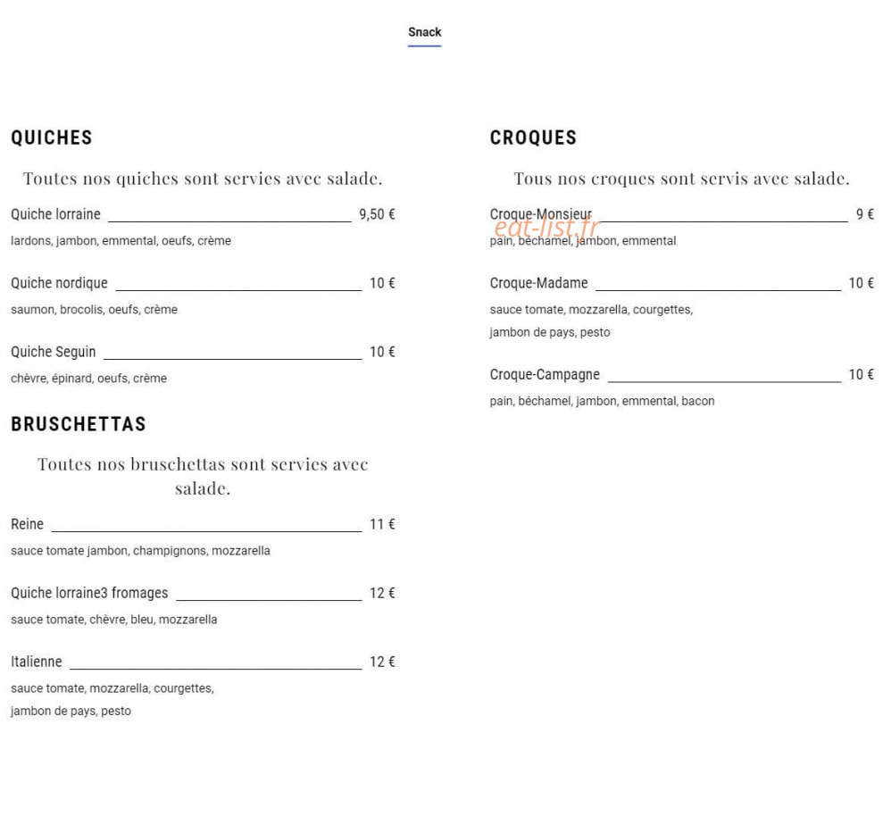 Carnaval Café — carte page 6