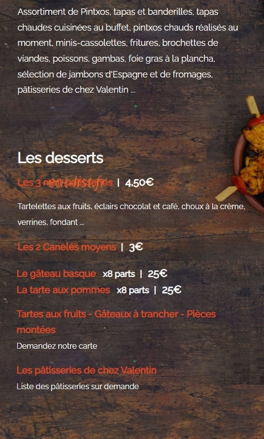 Casa Tapas — carte page 8