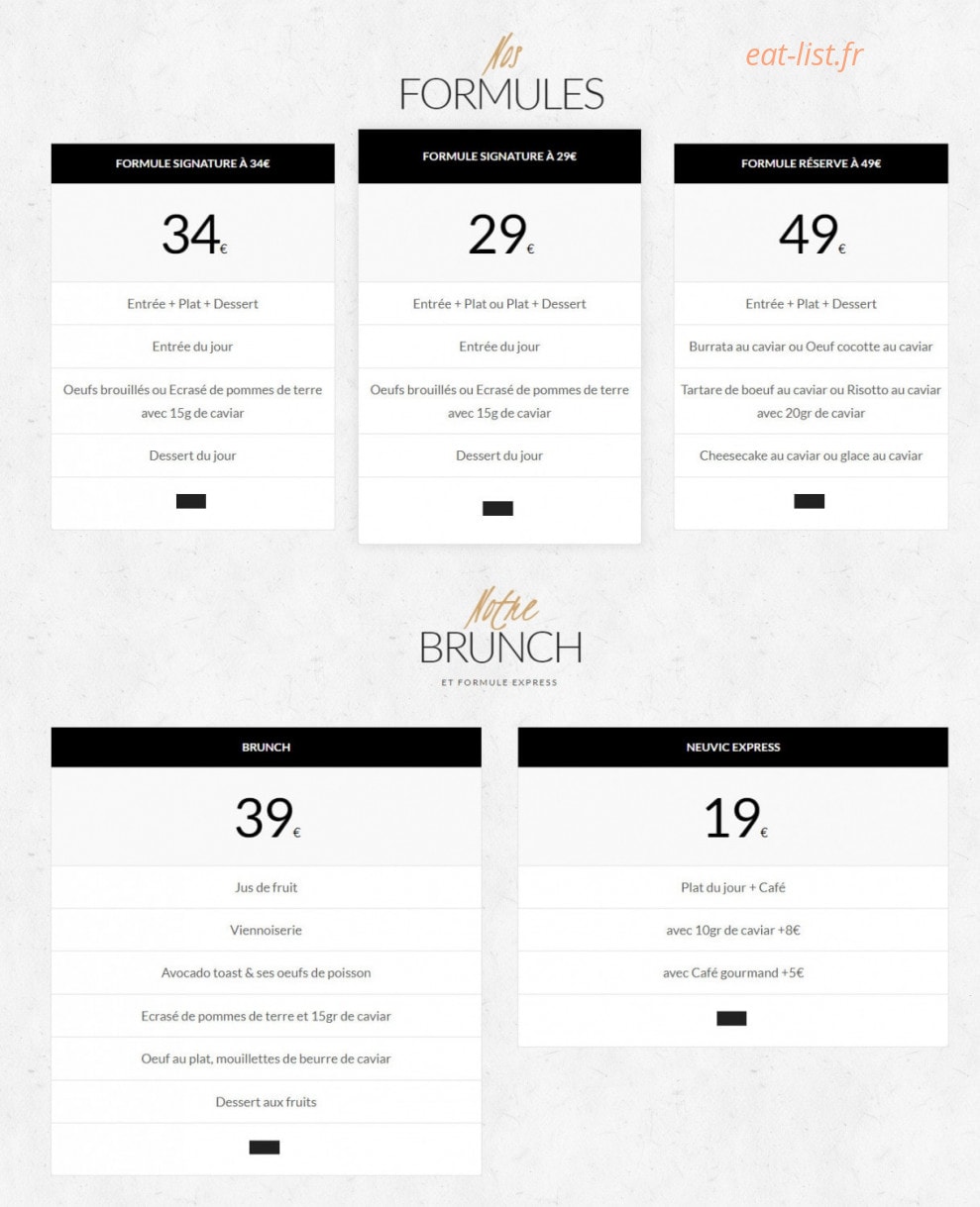 Caviar de Neuvic — carte page 3