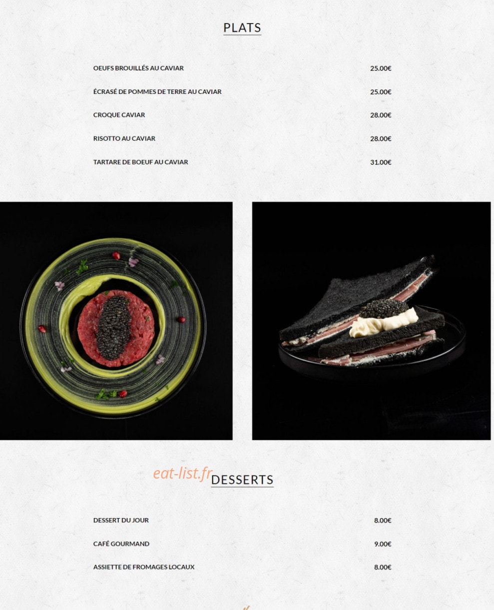 Caviar de Neuvic — carte page 2