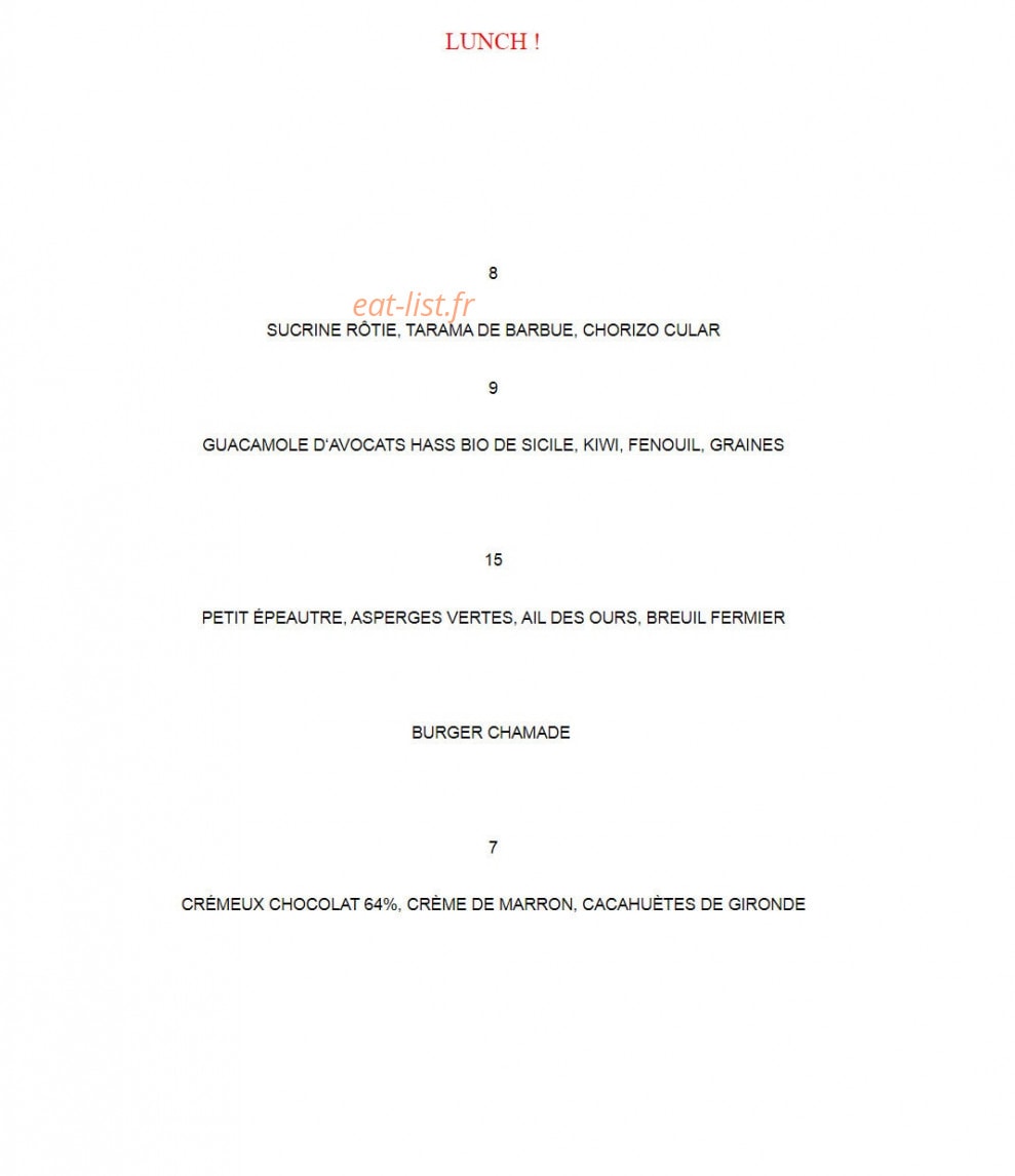Chamade — carte page 2