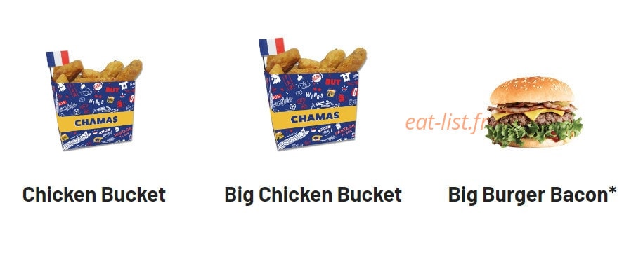Chamas Burger — carte page 1