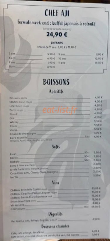 Chef Aji — carte page 4
