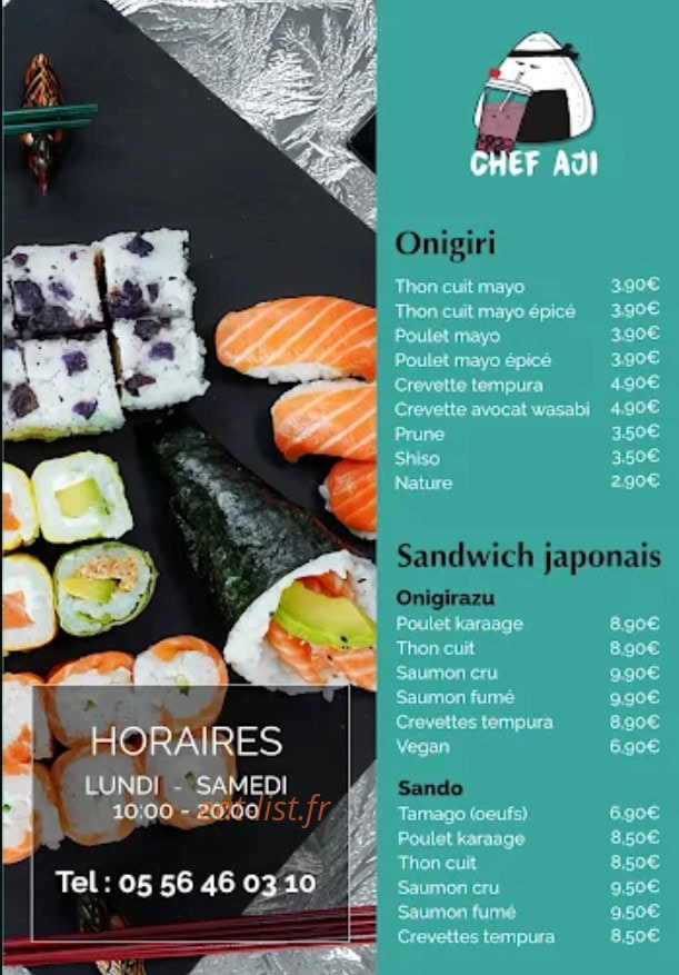 Chef Aji — carte page 5