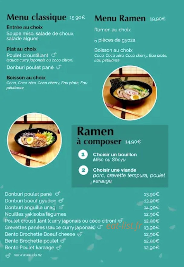 Chef Aji — carte page 2