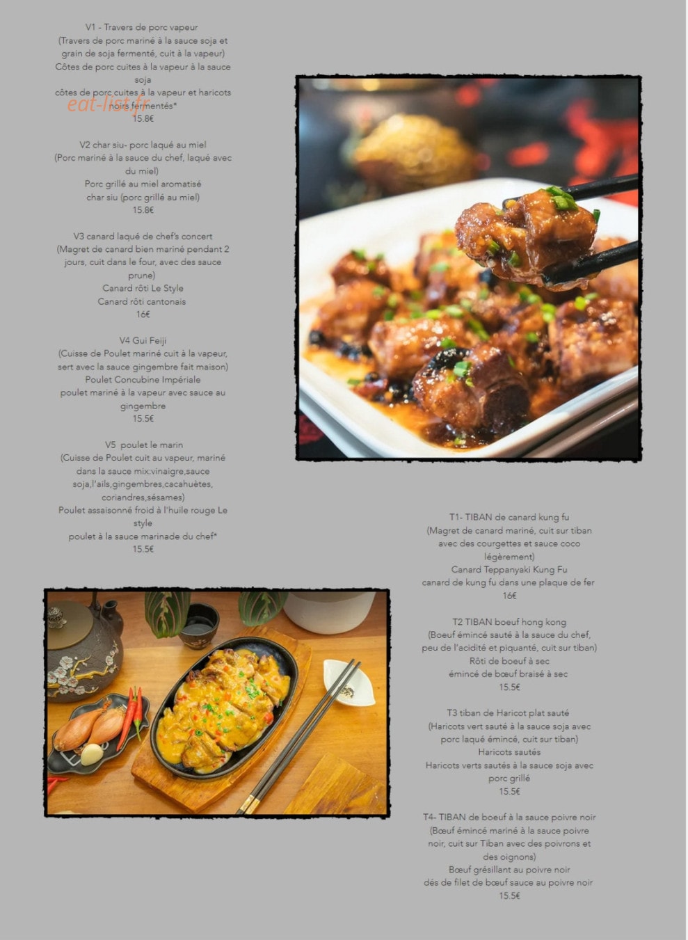 Chef's Concert — carte page 3
