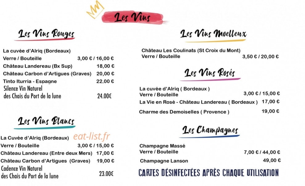 Chez Alriq — carte page 4