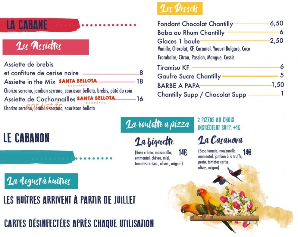 Chez Alriq — carte page 2