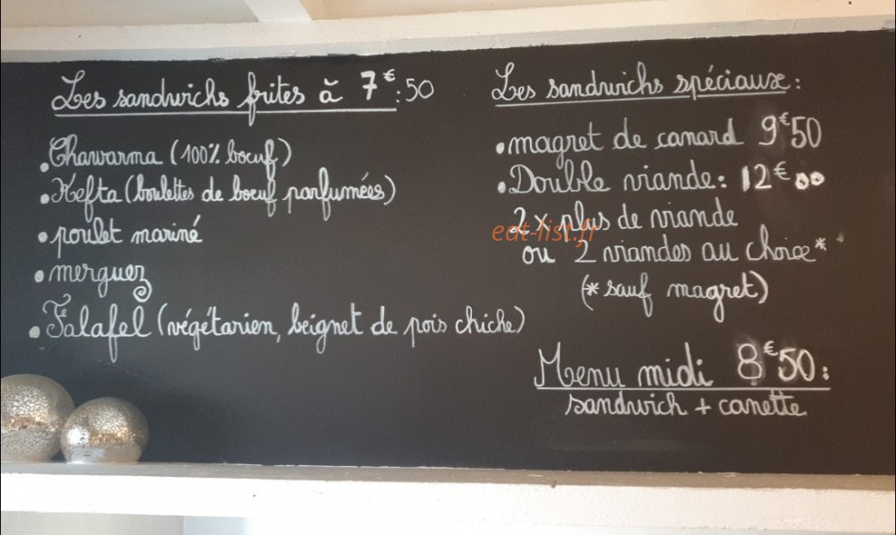 Chez Azizounette — carte page 1