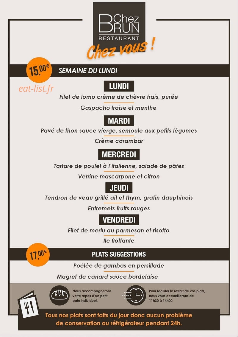 Chez Brun — carte page 1