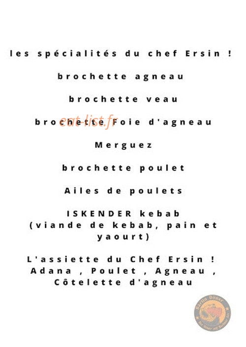 chez Ersin — carte page 2