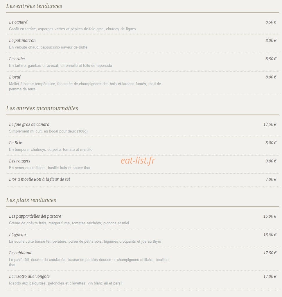 Chez Jean — carte page 3