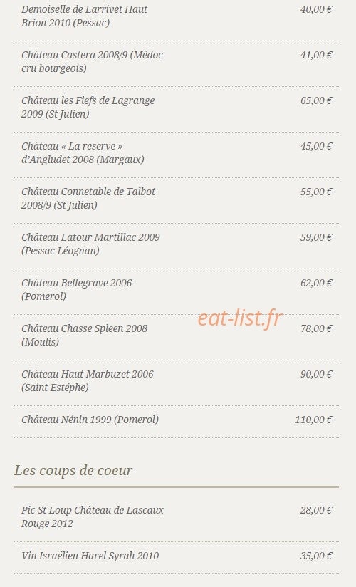 Chez Jean — carte page 9