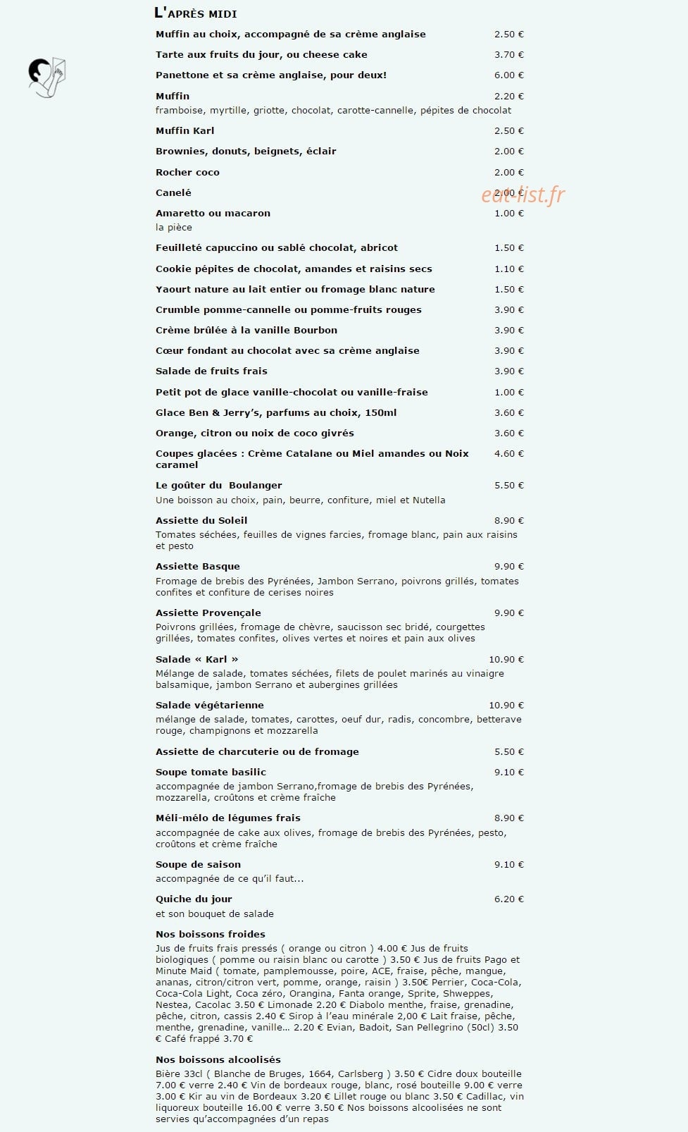 Chez Karl — carte page 3