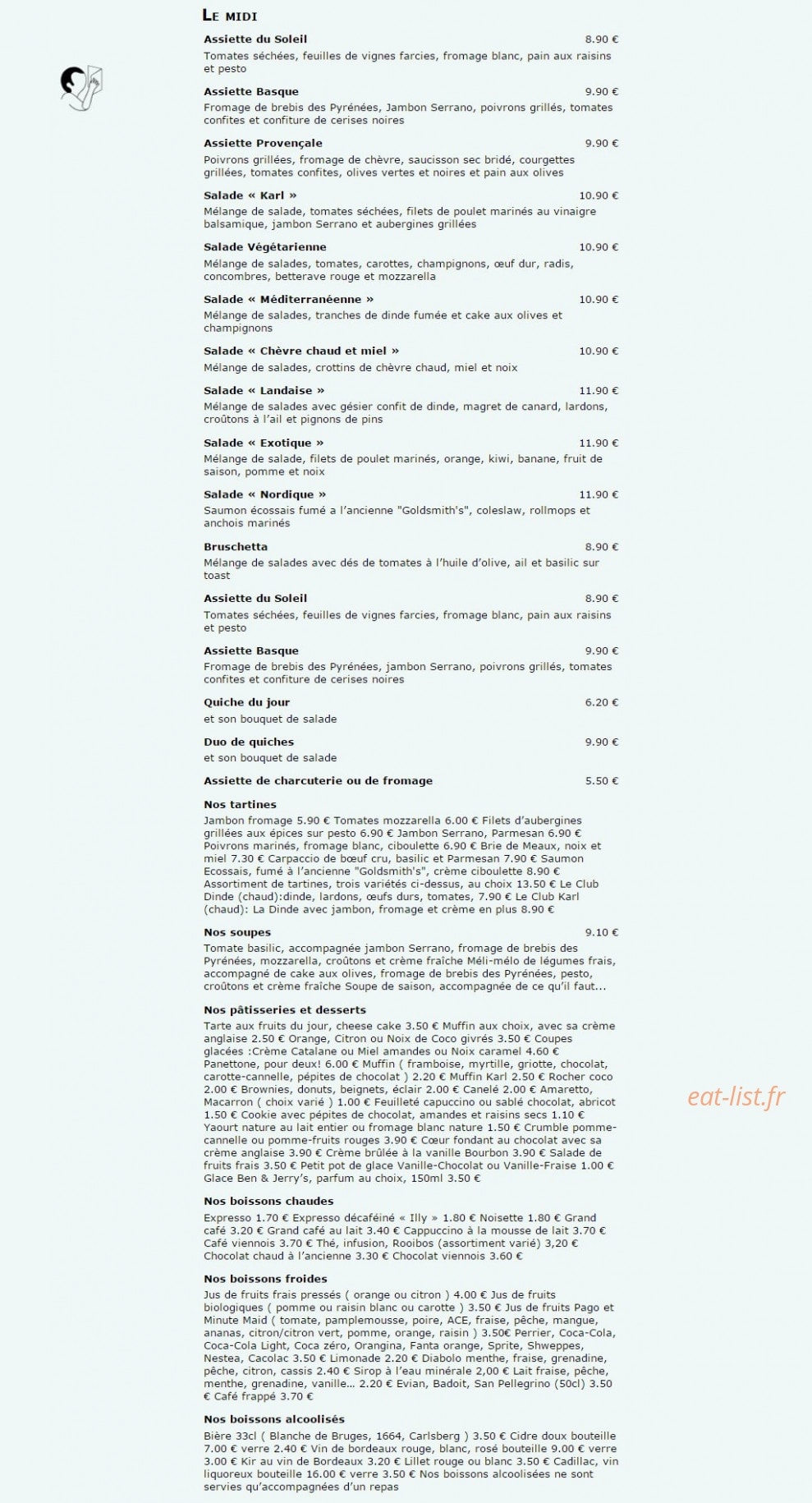 Chez Karl — carte page 2