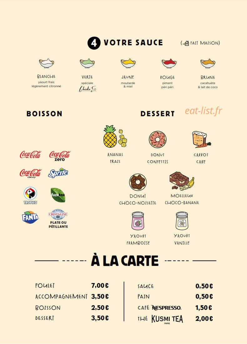 Chicko's — carte page 3