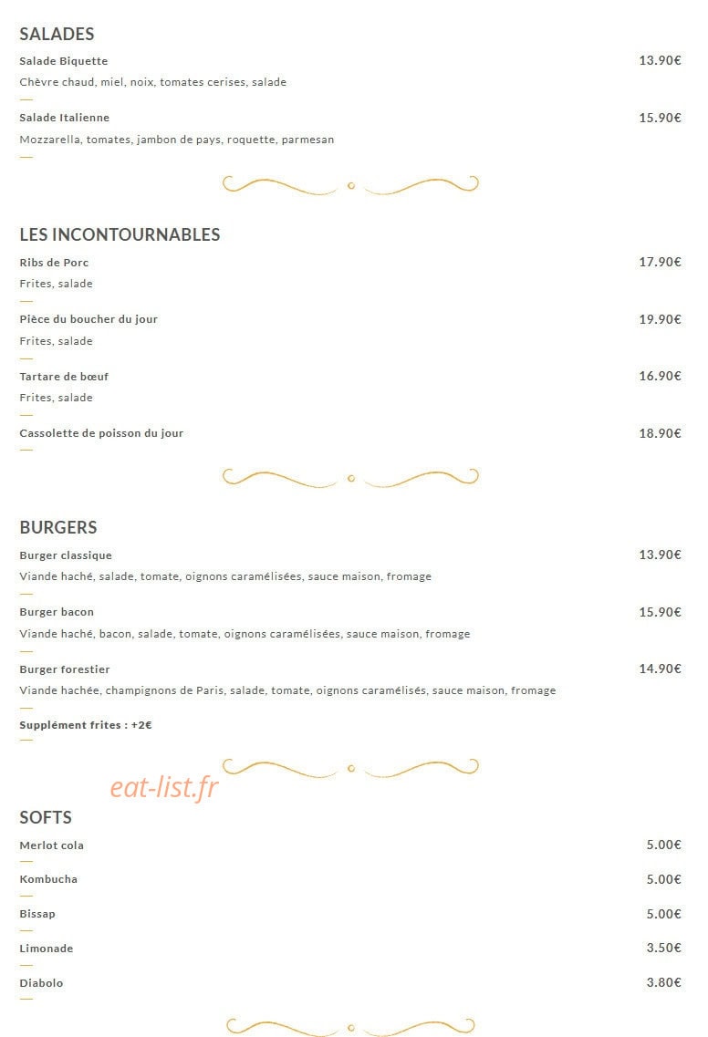Clochette et Fourchette — carte page 2