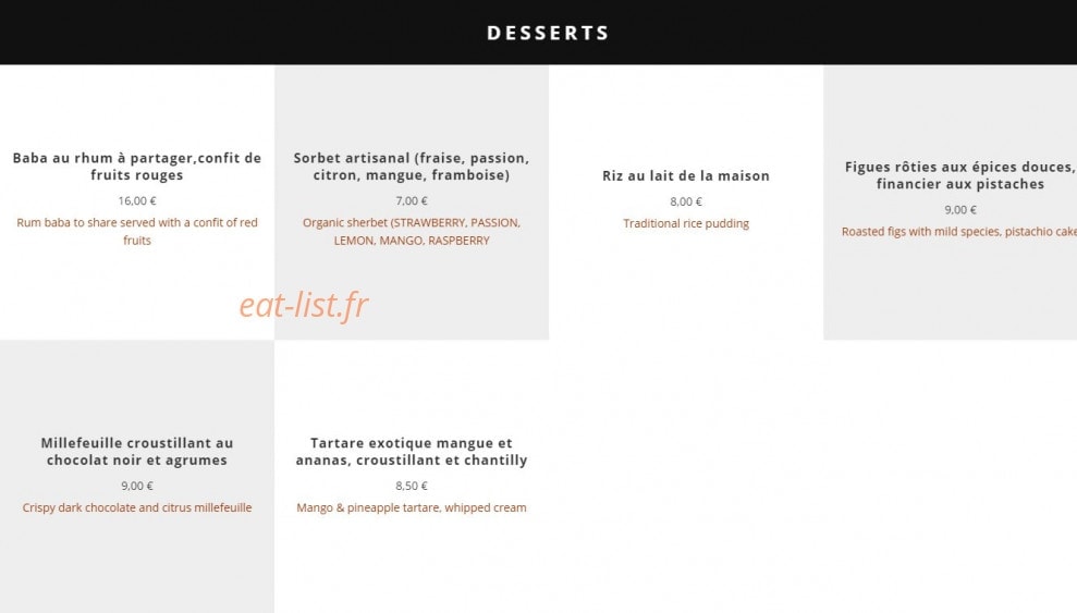 Comptoir cuisine — carte page 3