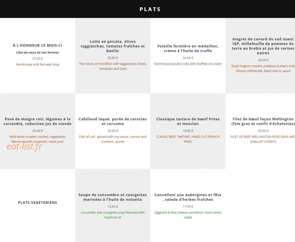 Comptoir cuisine — carte page 2