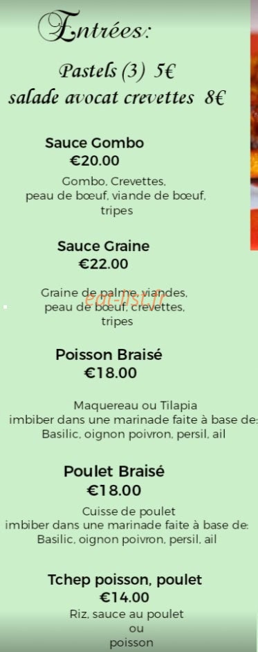 CookAfrica — carte page 1