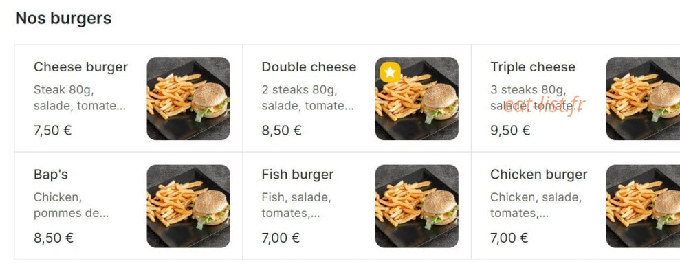 Cool food 33 — carte page 4