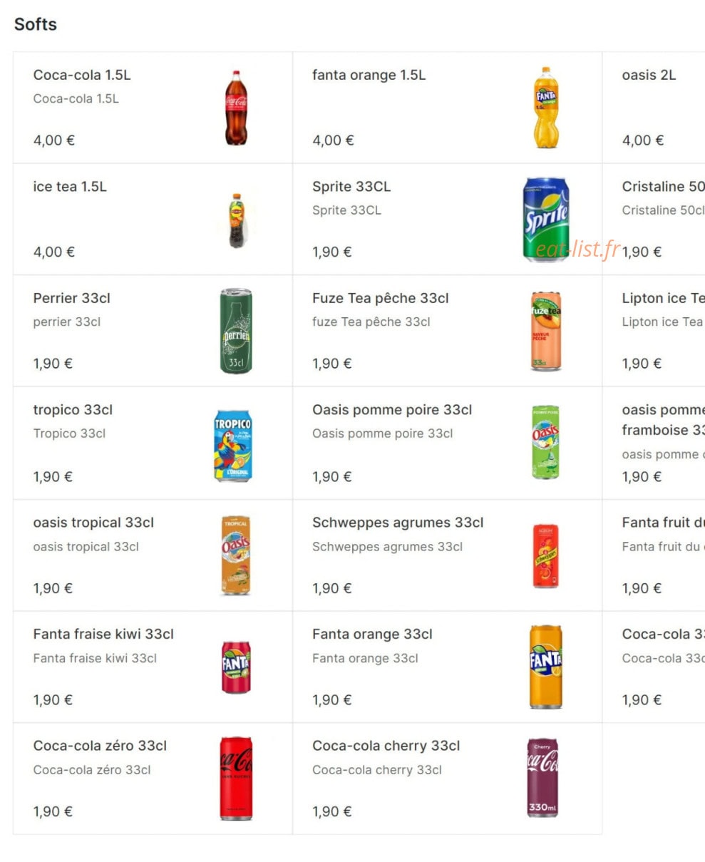 Cool food 33 — carte page 10