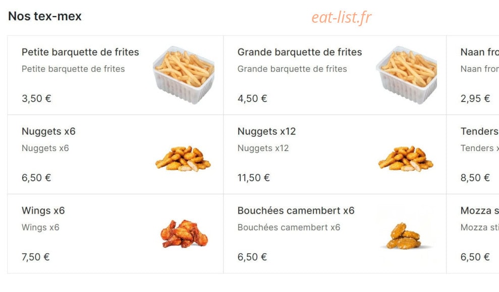 Cool food 33 — carte page 8