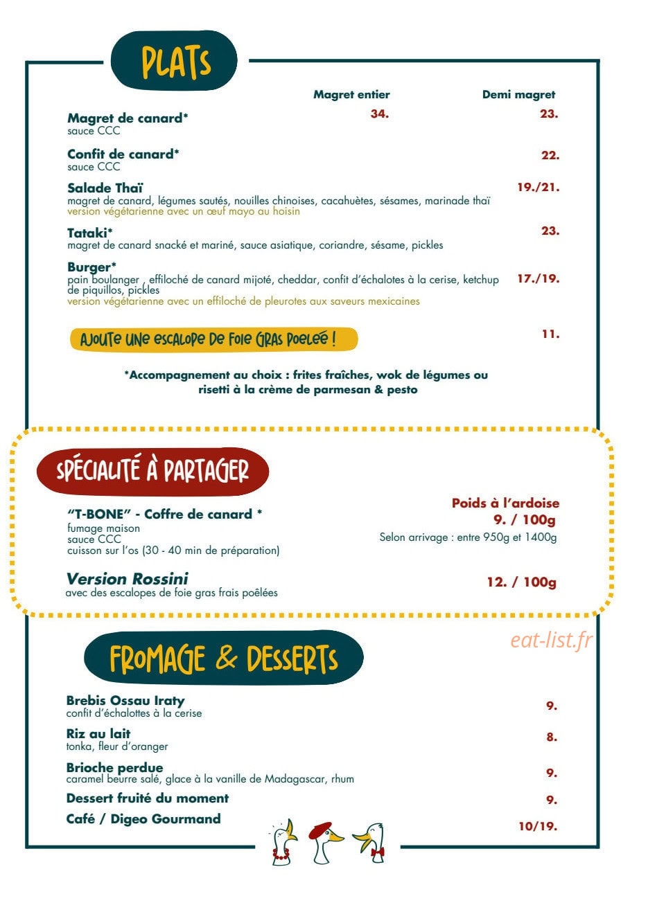 Copain Comme Canard — carte page 1