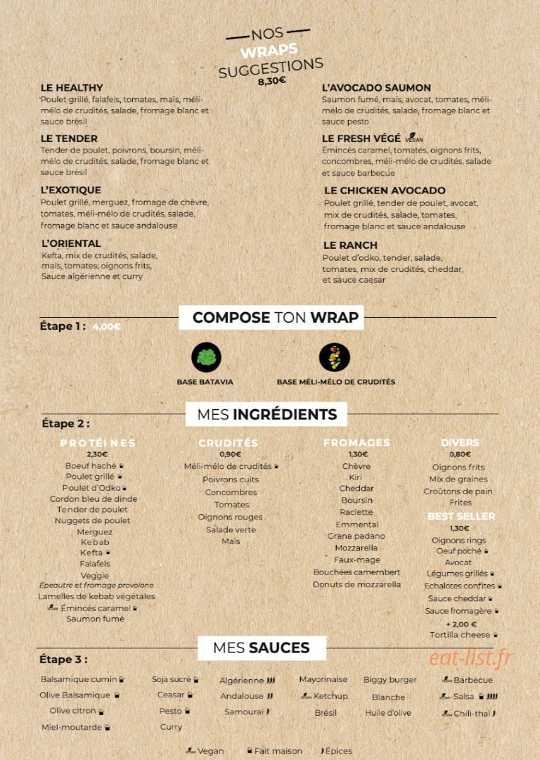 Cosy Tacos Bastide — carte page 2