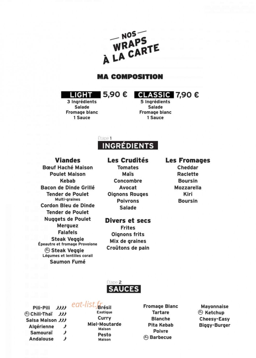 Cosy Tacos — carte page 2