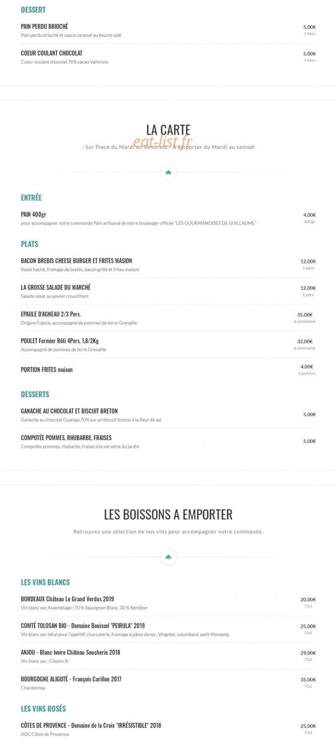Côté Zinc — carte page 3