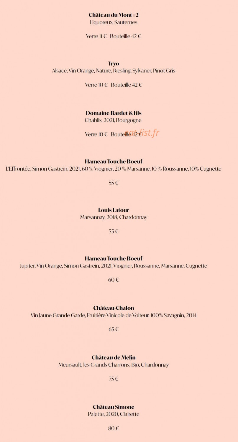 Crème — carte page 11