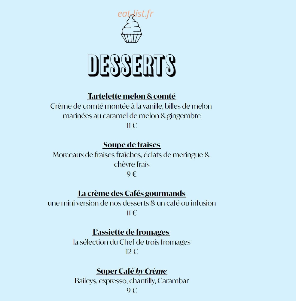 Crème — carte page 3