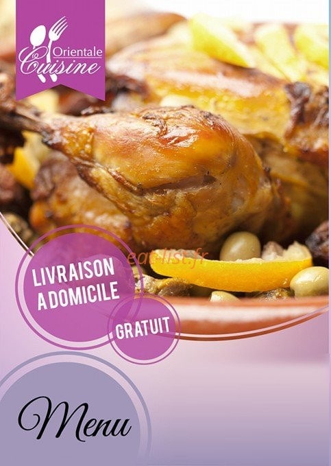 Cuisine Orientale Hadoum — carte page 1