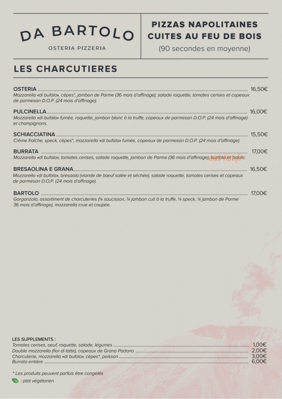 Da Bartolo — carte page 10