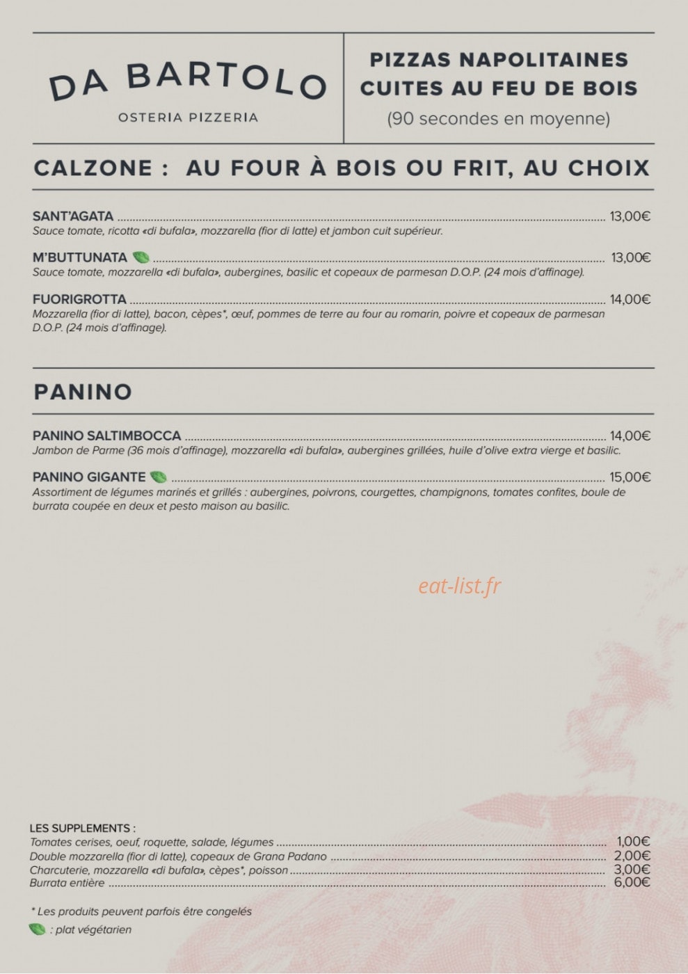 Da Bartolo — carte page 8