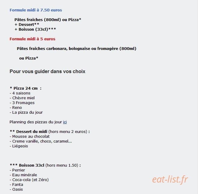 Dolomites Pizza — carte page 2