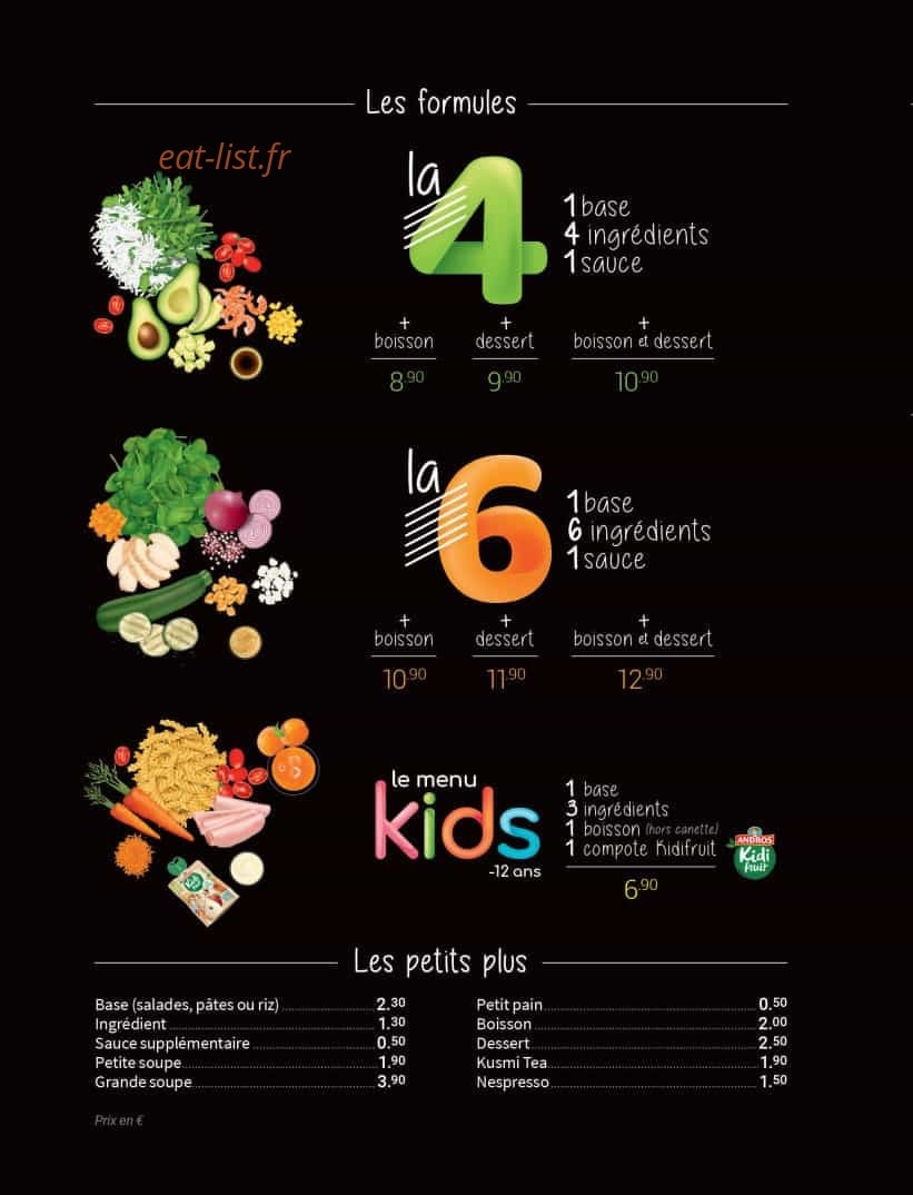 Eat Salad — carte page 2