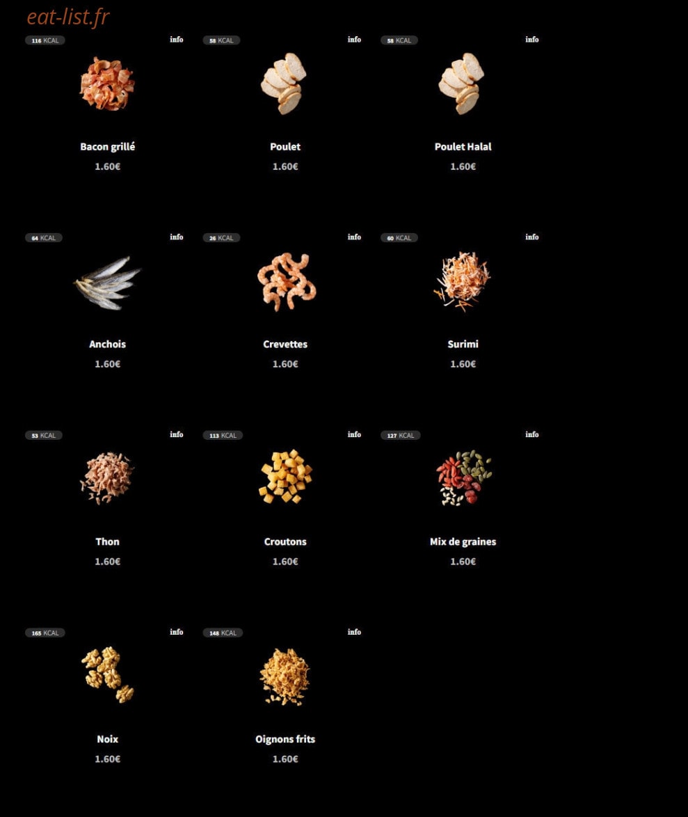 Eat Salad — carte page 5