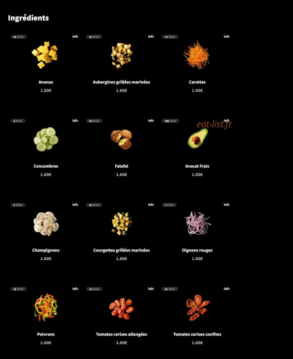 Eat Salad — carte page 3