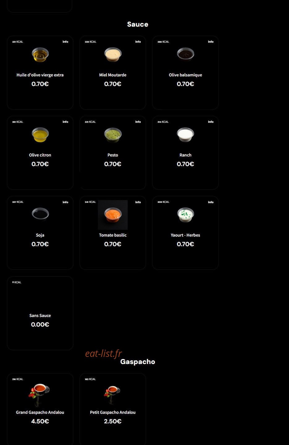 Eat Salad — carte page 2