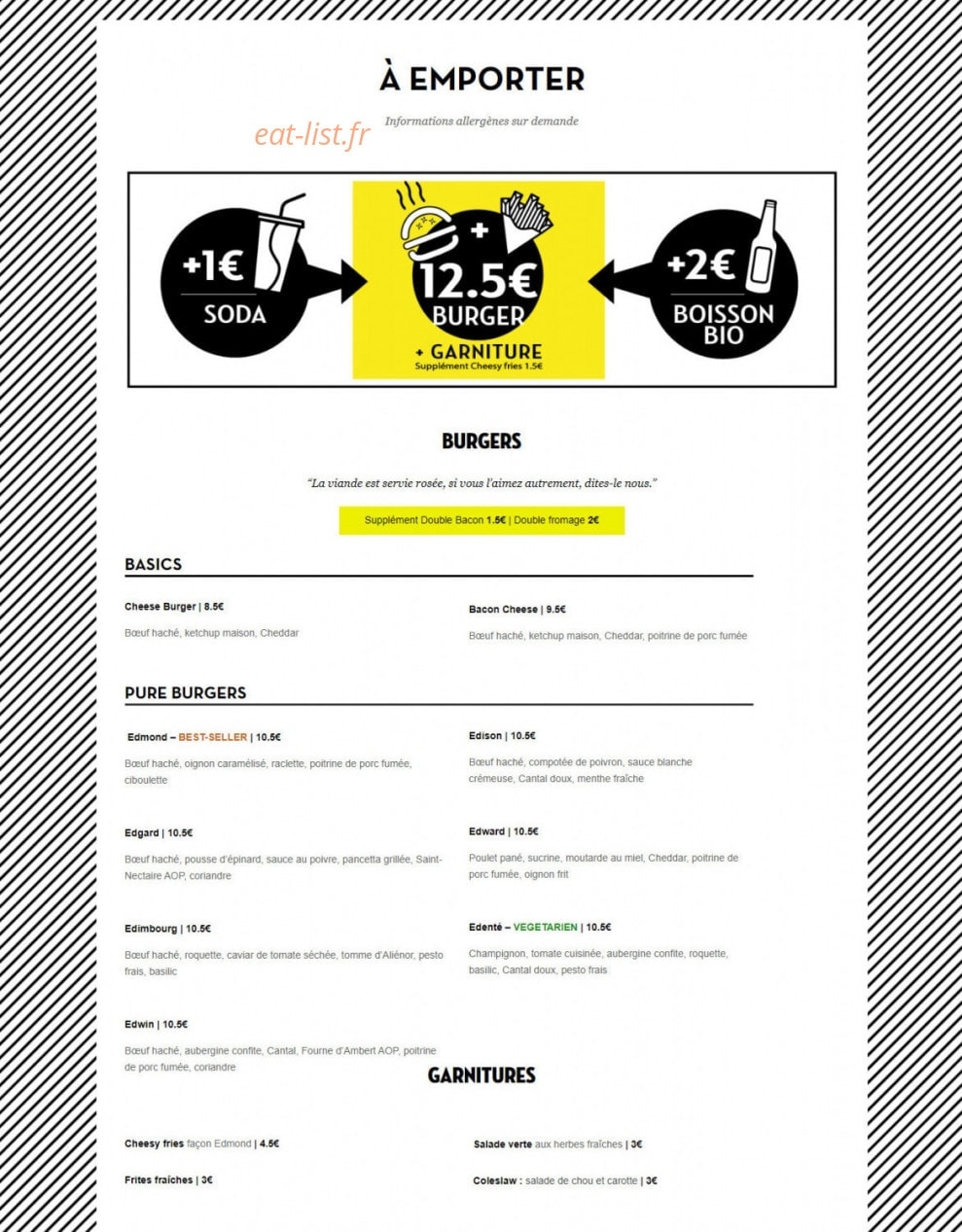 Edmond pure Burger — carte page 3