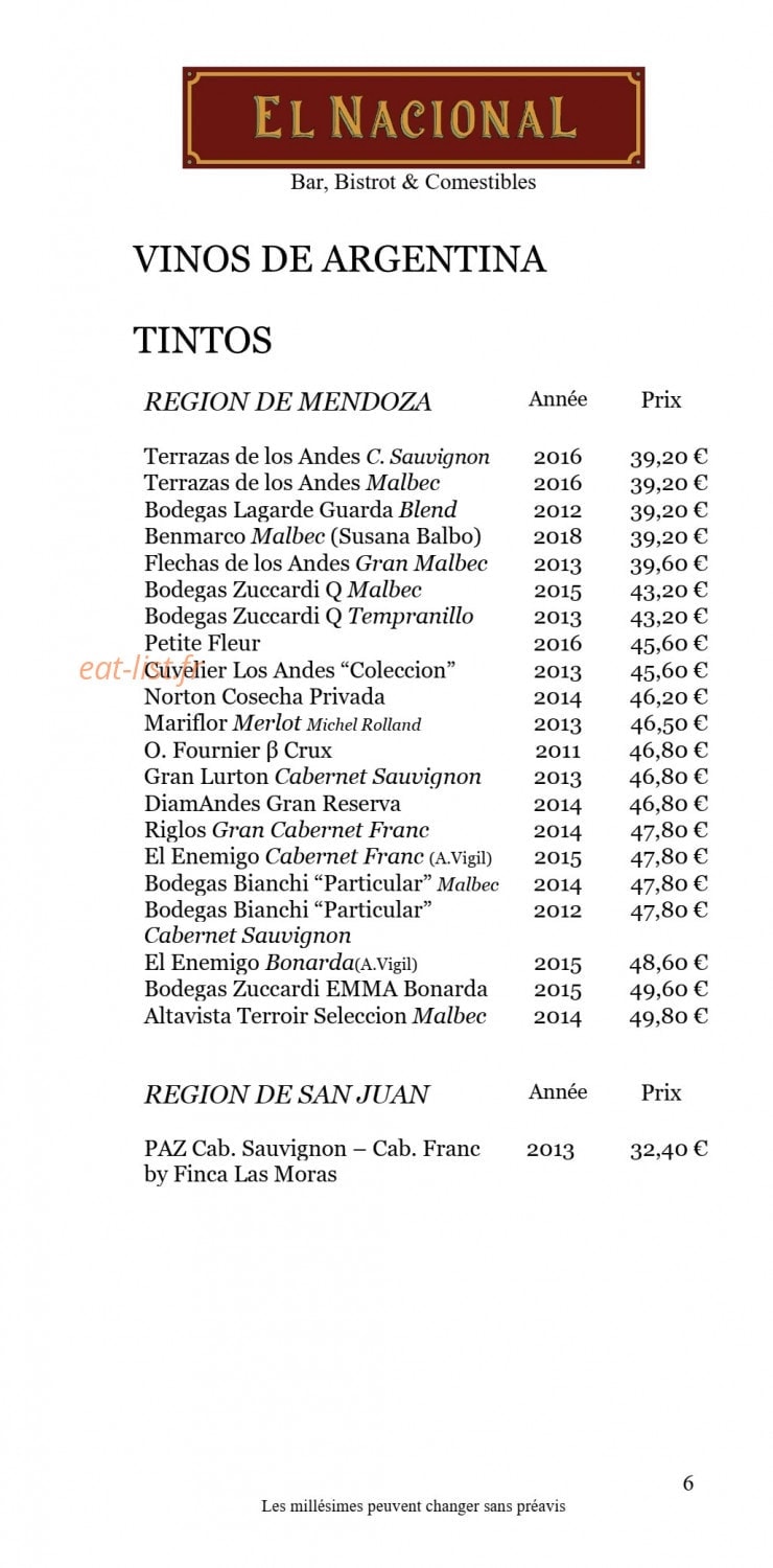 El Nacional — carte page 13