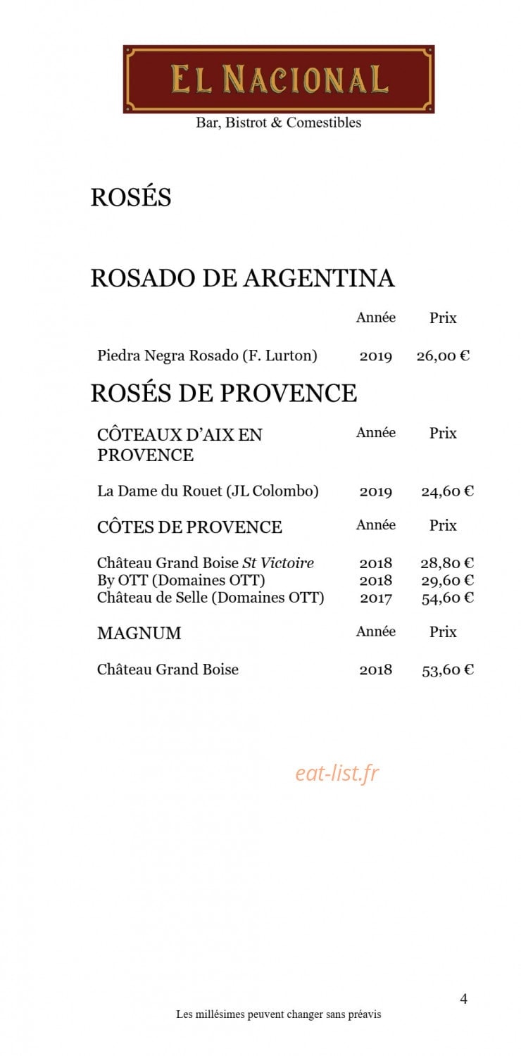 El Nacional — carte page 11