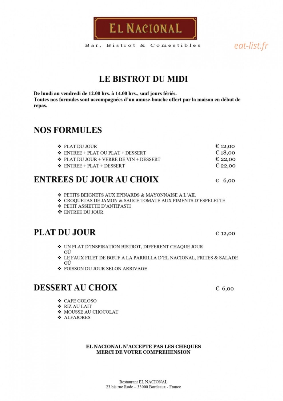 El Nacional — carte page 4