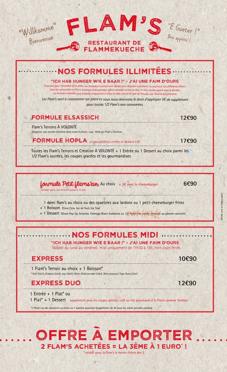 Flam's — carte page 2